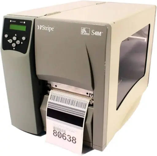 [ZBS4M] Renewed Zebra Stripe S4M Direct Thermal & Thermal Transfer Industrial Label Printer 203 dpi Parallel Serial USB Interface S4M00-2001-0100D With 90 Days Warranty