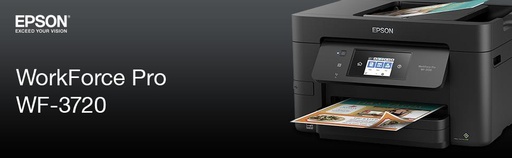 [EPWF3720] Renewed Epson Workforce Pro WF-3720 Wireless All-in-One Color Inkjet black Printer 