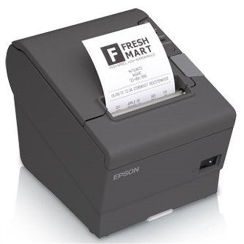 [EP-TM-T88V-NIC] Renewed Epson C31CA85656 TM-T88V Thermal Receipt Printer with Power Supply, Energy Star Rated, Ethernet and USB Interface, Dark Gray