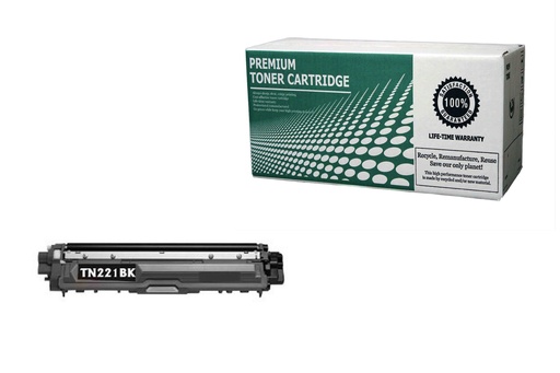[BRTN221BK] Remanufactured Toner Cartridge BRTN221BK Replacement for Brother TN221BK Used for Brother HL-3140CW HL-3150CDW HL-3170CDW MFC-9130CDW MFC-9140CDN MFC-9330CDW MFC-9340CDW Series Black 2,500